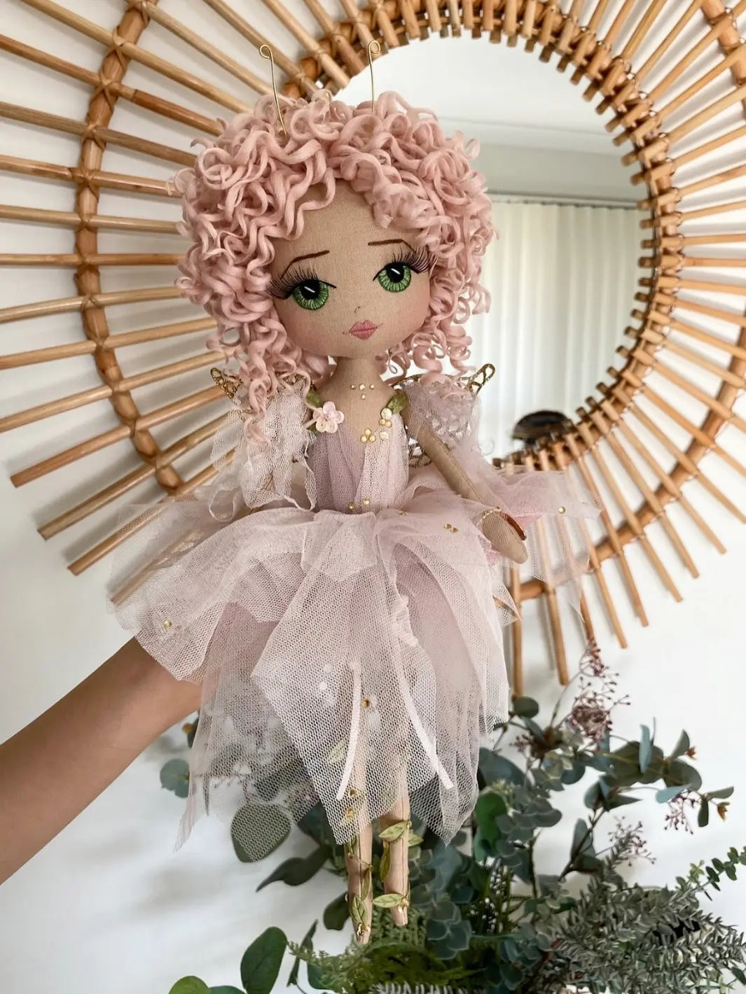 Fairy Doll | Pink & Gold | Freya | Handmade Upper Dhali Fairy Doll | Pink & Gold | Freya | Handmade Upper Dhali
