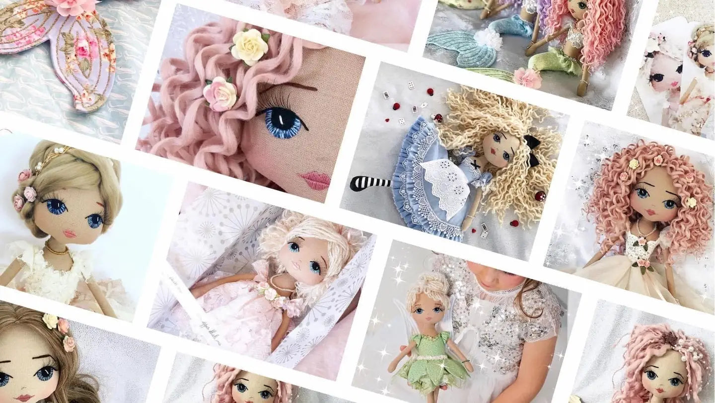 handmade doll collage
