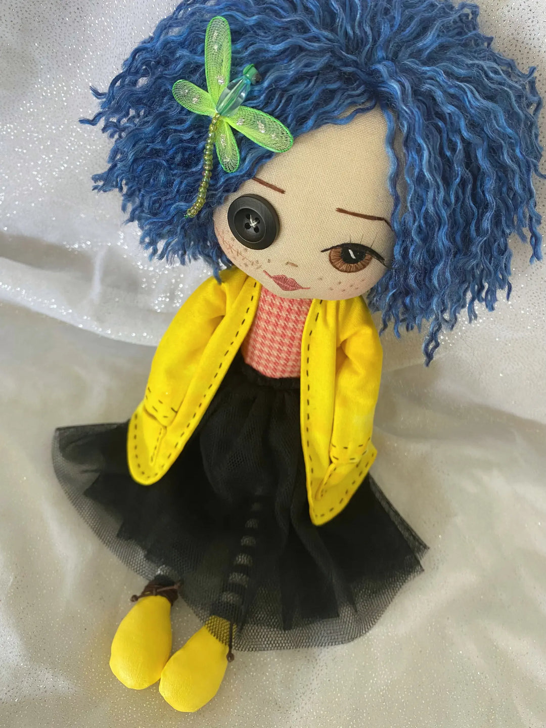 Coraline inspired handmade doll by Upper Dhali
